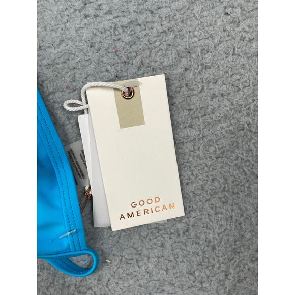 Good American Womens Size 4 / US XL Perfect Fit Bikini Top Atomic Blue NWT - Picture 6 of 10